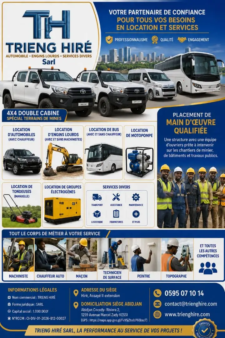 Prospectus équipements TRIENG HIRE